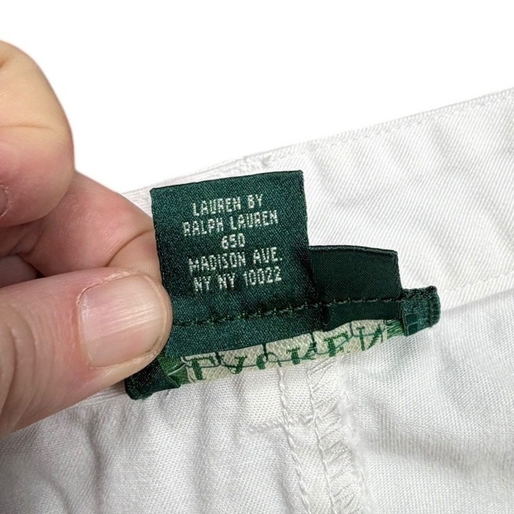 Lauren Ralph Lauren White Wide Leg Cotton Pants Womens 16 - Picture 4 of 9